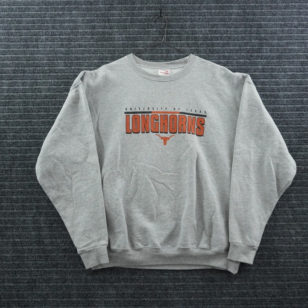 Viatran Sweatshirt Unisex XL Gray University of Texas Longhorns Graphic Pullover